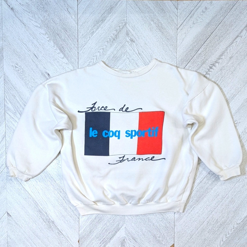 Force De Le Coq Sportif France Vintage White Sweatshirt